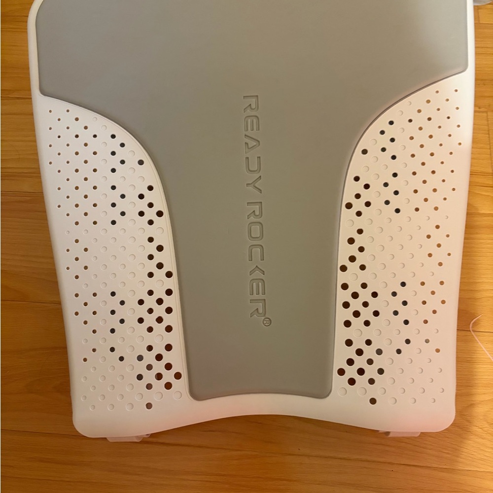 Ready Rocker Gray and White Back Support